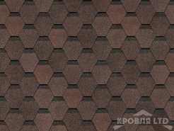Гибкая черепица Дёке серия ORIGINAL коллекция Шестигранник цвет Коричневый