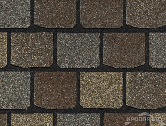 Гибкая черепица Certain Teed коллекция Highland Slate цвет Tudor Brown