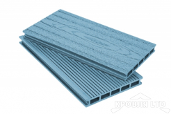 Террасная доска GRAND LINE серия Вельвет и теснение цвет Синий 22×160x4000