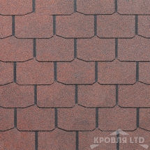 Гибкая черепица Дёке серия STANDARD коллекция Крона цвет Красный
