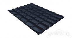 Металлочерепица Классик, PurPro Matt RR 23 темно-серый, толщина 0,5