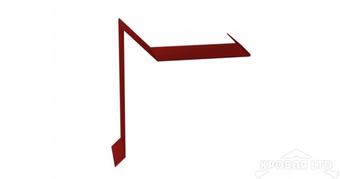 Планка торцевая для мягкой кровли S5, Полиэстер RAL 3011 коричнево-красный,толщина 0,45
