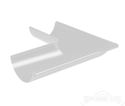 Угол желоба внутренний для водостока Foramina PUR 90 гр 125 мм RAL 9003 белый