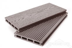 Террасная доска GRAND LINE серия Вельвет и теснение цвет Шоколад 22x140×4000