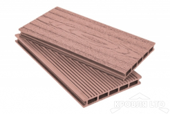Террасная доска GRAND LINE серия Вельвет и теснение цвет Терракот 22×160x3000