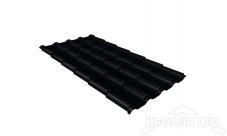 Металлочерепица Камея, VelurХ RAL 9005 черный, толщина 0,5
