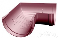 Угол желоба наружный для водостока 90 градусов Дёке Премиум цвет каштан