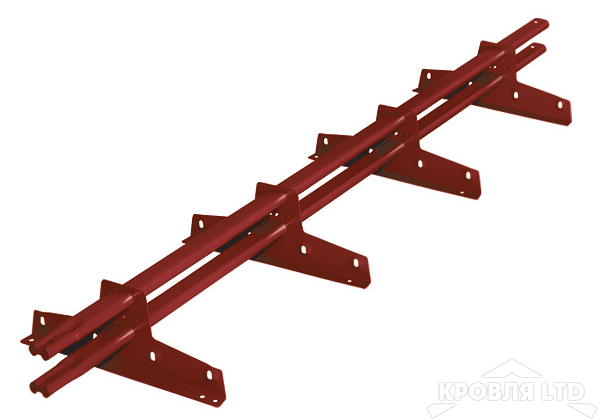 Снегозадержатель Roofsystems серия  ELITE 40*20, Полиэстер RAL 3009
красная окись, 3м