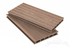 Террасная доска GRAND LINE серия Вельвет и теснение цвет Какао 22×160x3000