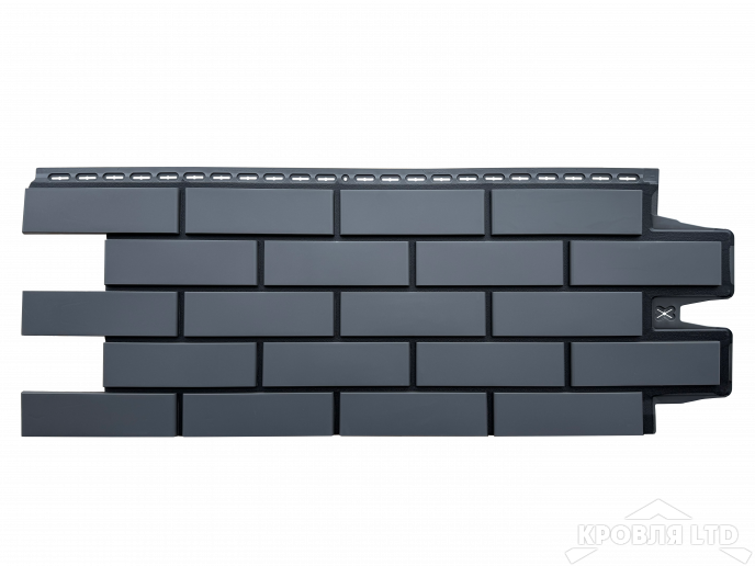 Фасадная панель Grand Line "Клинкерный кирпич" Design графит со швом RAL 9005