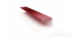 Планка J-профиль, Полиэстер RAL 3009 оксидно-красный, толщина 0,45