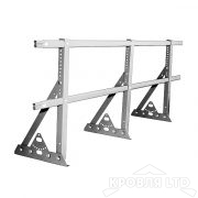 Кровельное ограждение Roofsystems серия ELITE H-600 40*20, для фальца, Полиэстер RAL 7004 серый, 3м
