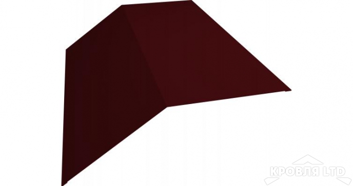 Планка конька плоского 190х190, Полиэстер RAL 3005 красное вино,толщина 0,45