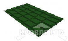 Металлочерепица Каскад, Полиэстер RAL  6002 лиственно-зеленый, толщина 0,45