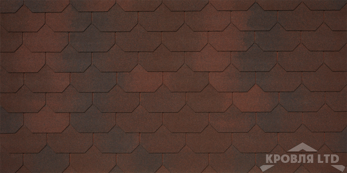 Гибкая черепица Тегола серия Категория PREMIUM UNICA коллекция UNICA LIBERTY цвет Vite Rossa 415
