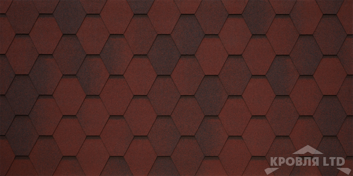 Гибкая черепица Тегола серия Категория BUSINESS PLUS коллекция UNICA MOSAIK цвет Tasso Rosso 405