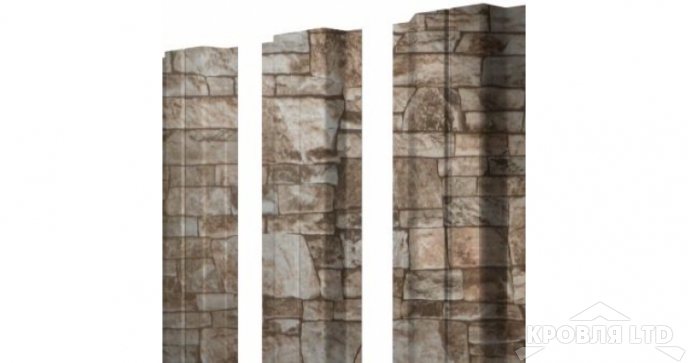 Штакетник П-образный А 0,45 Print Twincolor Fine Stone