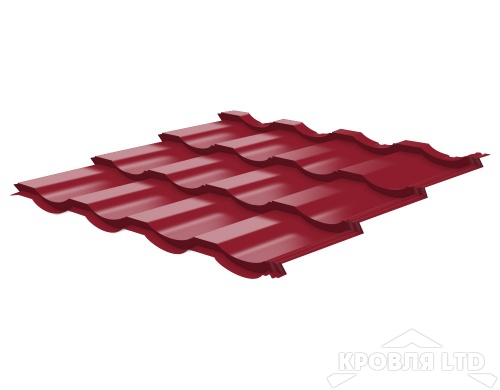 Металлочерепица Банга, Полиэстер RAL 3003 Рубин, толщина 0,45