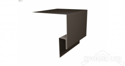 Планка околооконная сложная 200x50, Полиэстер RR 32 темно-коричневый, толщина 0,45