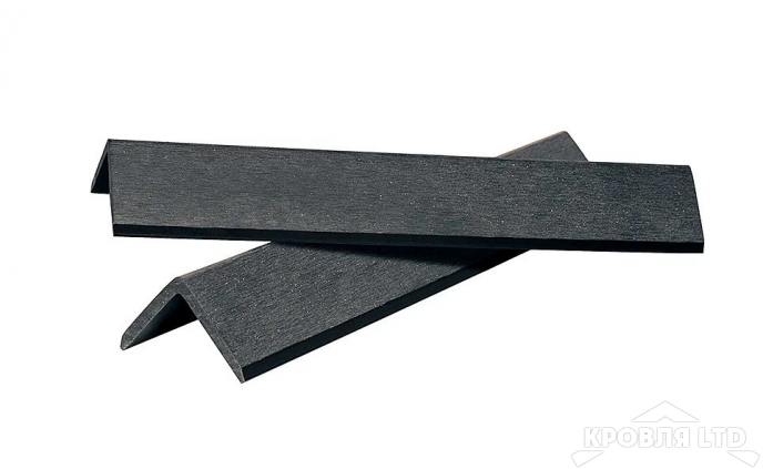 Уголок из ДПК  POLIVAN  для террасной доски 45х45х2900 мм черный