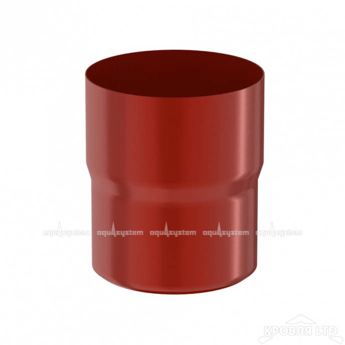 Соединитель трубы для водостока Aквасистем 90мм RAL 3005 красное вино