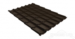 Металлочерепица Классик, PurPro Matt RR 32 темно-коричневый, толщина 0,5