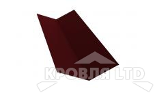 Планка ендовы верхней 145х145, Полиэстер RAL 3005 красное вино,толщина 0,45