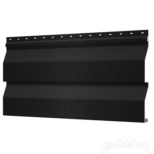 Сайдинг металлический Корабельная Доска, RAL9005 Черный Стальной Бархат, толщина 0,5