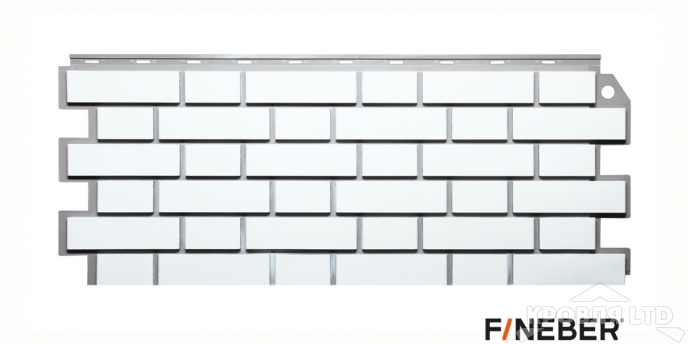 Фасадная панель FineBer Кирпич облицовочный белый