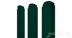 Штакетник П-образный А фигурный 0,45 PE RAL 6005 зеленый мох