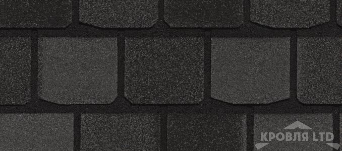 Гибкая черепица Certain Teed коллекция Highland Slate цвет Black Granite