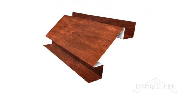 Планка угла внутреннего сложного, под дерево Cherry Wood, толщина 0,45