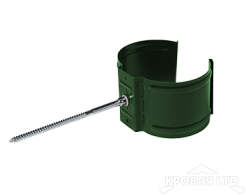 Кронштейн трубы для водостока на кирпич Foramina PUR 100 мм RAL 6005 зеленый мох