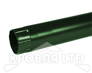Труба круглая для водостока Foramina PUR 100мм 1м RAL 6005 зеленый мох