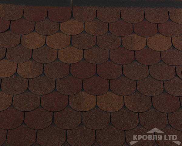 Гибкая черепица Roofshield  серия Family Light коллекция Готик цвет Осенний