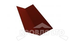 Планка ендовы верхней 145х145, Полиэстер RAL 3009 оксидно-красный,толщина 0,45
