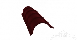 Планка конька полукруглого R110, Полиэстер RAL 3005 красное вино,толщина 0,45