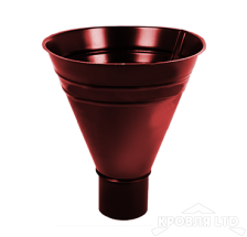 Воронка водосборная для водостока Foramina PUR д300/100 ммRAL 3005 красное вино