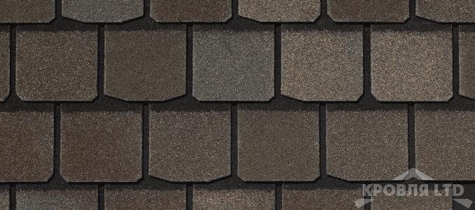Гибкая черепица Certain Teed коллекция Highland Slate цвет Weathered Wood