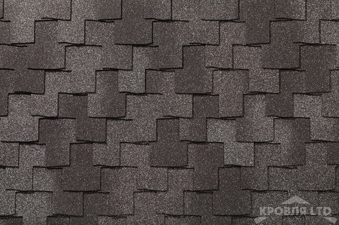 Гибкая черепица Roofshield  серия Premium Фьюжн Серый жемчуг.