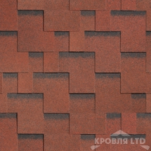 Гибкая черепица Шинглас серия Ультра коллекция Фокстрот цвет Рябина