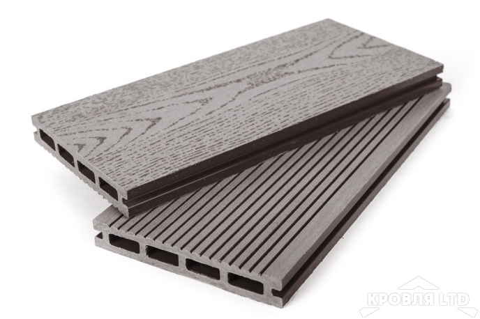 Террасная доска GRAND LINE серия Вельвет и теснение цвет Венге 22×140×3000
