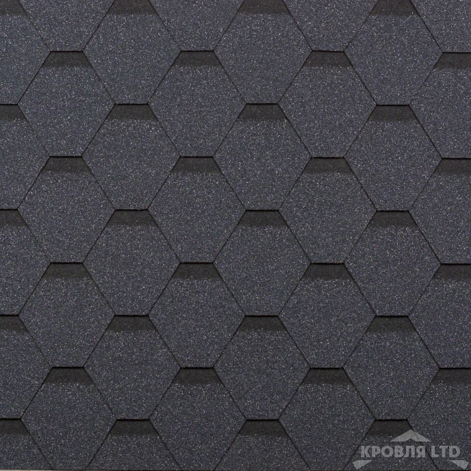 Гибкая черепица Шинглас серия Ультра коллекция Самба цвет Шунгит