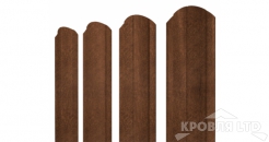 Евроштакетник Круглый фигурный 0,45 Print Twincolor Antique Dub