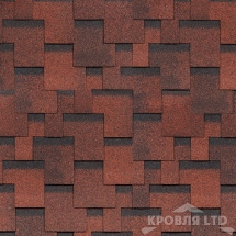 Гибкая черепица Шинглас серия Финская коллекция Аккорд цвет Красный
