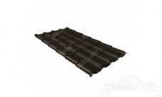 Металлочерепица Камея PurPro Matt RR 32 темно-коричневый, толщина 0,5
