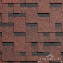 Гибкая черепица Дёке серия STANDARD коллекция Тетрис цвет Красный