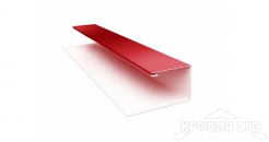 Планка J-профиль, Полиэстер RAL 3011 коричнево-красный, толщина 0,45