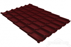 Металлочерепица Ламонтерра Х. RAL 3005 красное вино, VikingMP, толщина 0,5