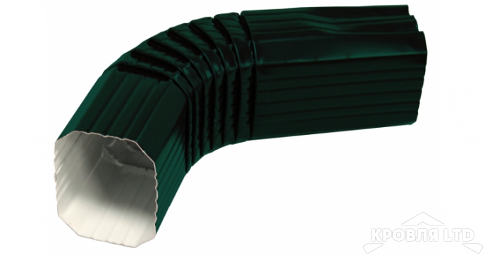 Колено прямоугольное Vortex 90мм RAL 6005 зеленый мох